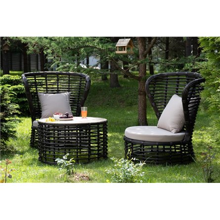 "Парма" кофейный комплект из искусственного ротанга, цвет бронзовый