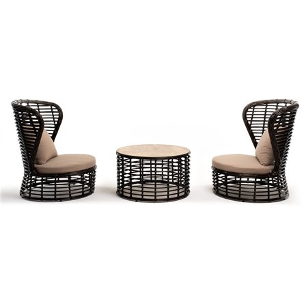 "Парма" кофейный комплект из искусственного ротанга, цвет бронзовый