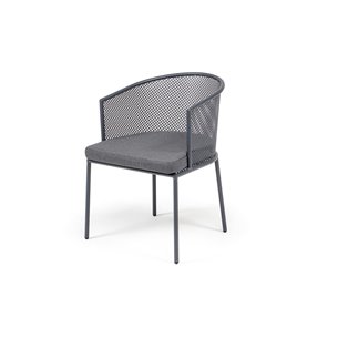 "Прометей" стул, каркас из стали темно-серый (RAL7024) муар, ткань темно-серая 027