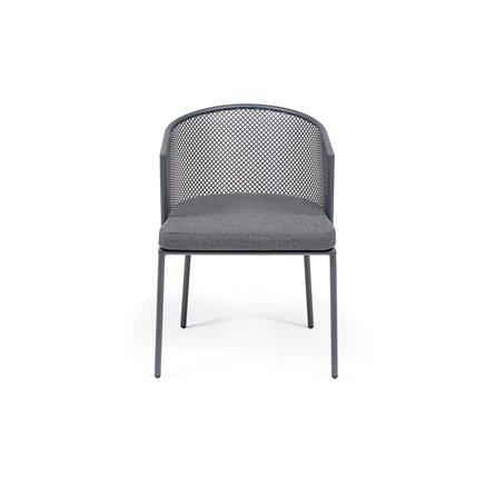 "Прометей" стул, каркас из стали темно-серый (RAL7024) муар, ткань темно-серая 027