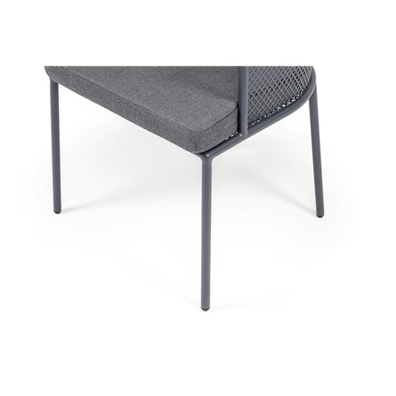 "Прометей" стул, каркас из стали темно-серый (RAL7024) муар, ткань темно-серая 027