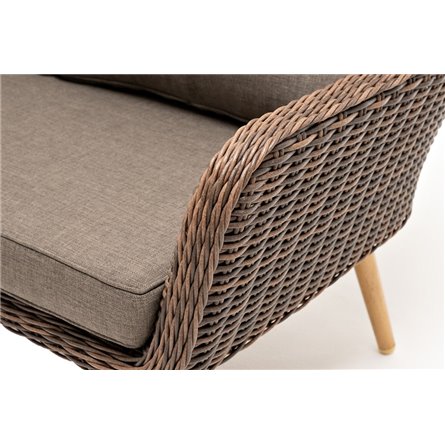 "Прованс" диван из искусственного ротанга трехместный, цвет коричневый