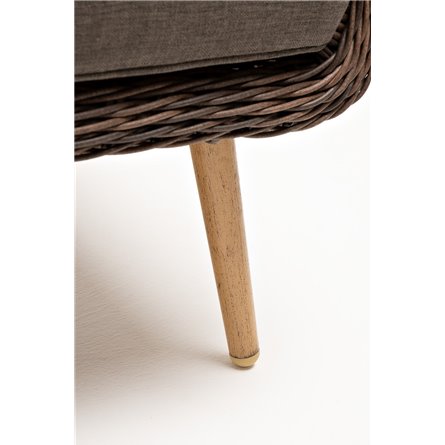 "Прованс" диван из искусственного ротанга трехместный, цвет коричневый