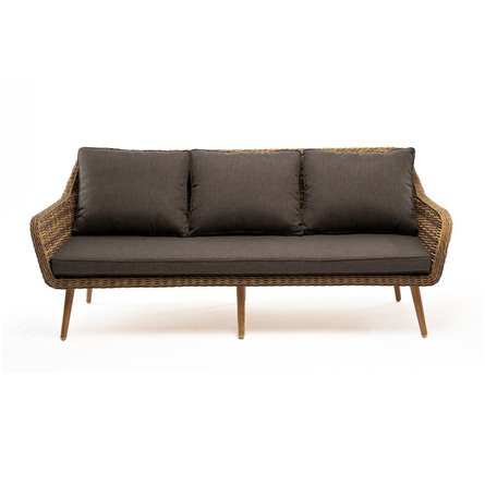 "Прованс" диван из искусственного ротанга трехместный, цвет соломенный