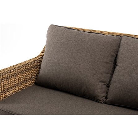 "Прованс" диван из искусственного ротанга трехместный, цвет соломенный