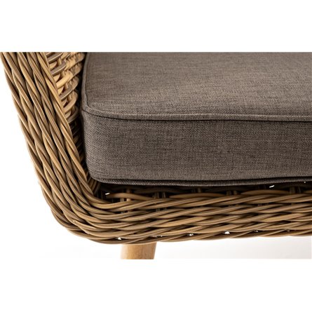 "Прованс" диван из искусственного ротанга трехместный, цвет соломенный