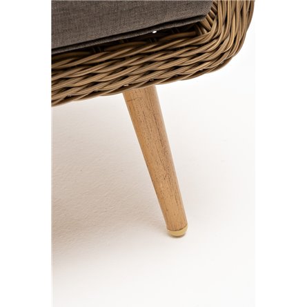 "Прованс" диван из искусственного ротанга трехместный, цвет соломенный