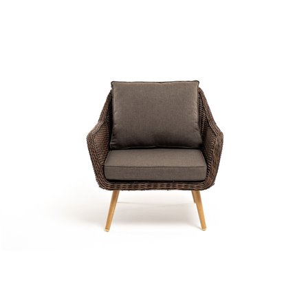 "Прованс" кресло из искусственного ротанга, цвет коричневый