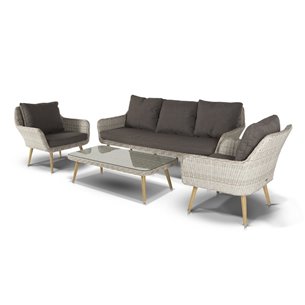 "Прованс" лаунж-зона плетеная из искусственного ротанга, цвет соломенный