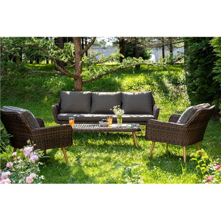 "Прованс" лаунж-зона плетеная из искусственного ротанга, цвет коричневый