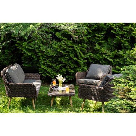 "Прованс" лаунж-зона плетеная из искусственного ротанга, цвет коричневый