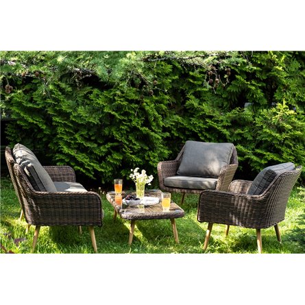 "Прованс" лаунж-зона плетеная из искусственного ротанга, цвет коричневый