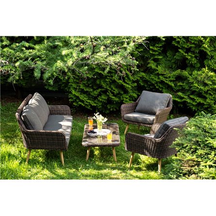 "Прованс" лаунж-зона плетеная из искусственного ротанга, цвет коричневый