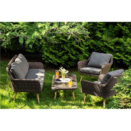 "Прованс" лаунж-зона плетеная из искусственного ротанга, цвет коричневый