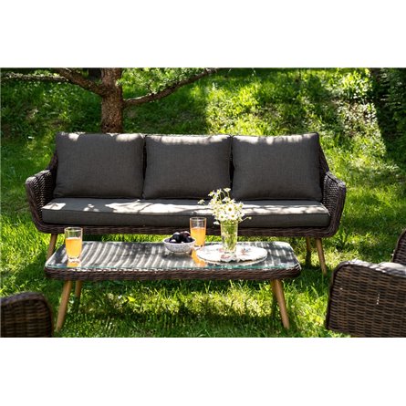 "Прованс" лаунж-зона плетеная из искусственного ротанга, цвет коричневый