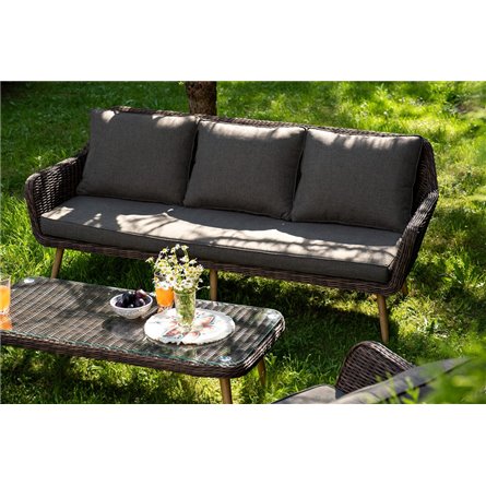 "Прованс" лаунж-зона плетеная из искусственного ротанга, цвет коричневый