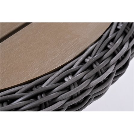 "Равенна" кофейный стол из искусственного ротанга, цвет графит