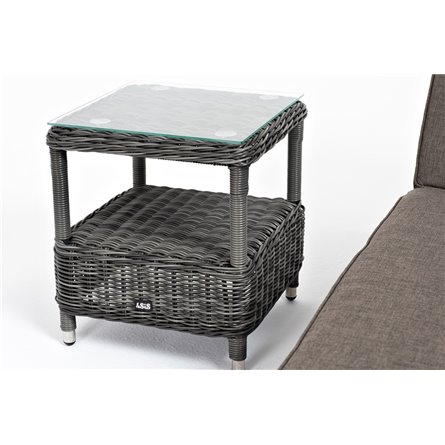 "Рим" комплект шезлонг со столиком, цвет графит