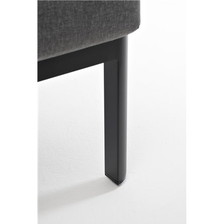 "Сан Ремо" кресло плетеное из роупа садовое, каркас алюминий темно-серый, роуп серый, ткань серая