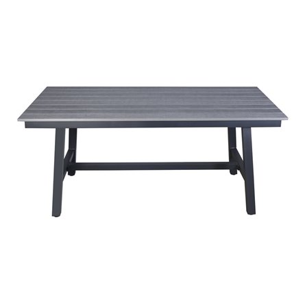 "Сан Ремо" стол обеденный из ДПК, каркас алюминиевый темно-серый