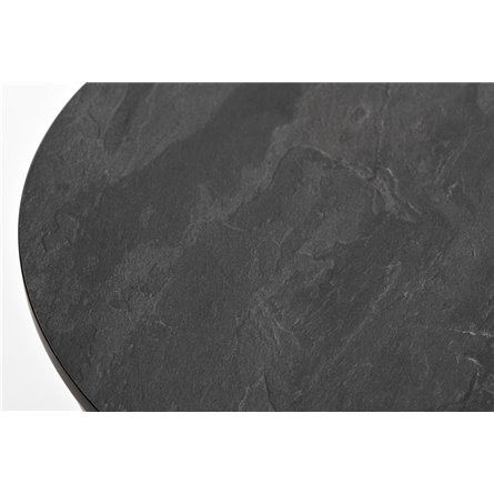 "Сантьяго" журнальный стол из HPL круглый Ø40 H55, каркас из стали золотой, цвет столешницы "серый гранит"