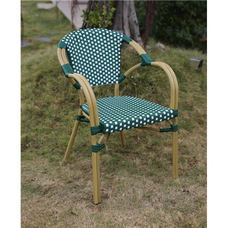 "Кабри" плетеный стул из искусственного ротанга, цвет зеленый