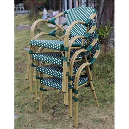 "Кабри" плетеный стул из искусственного ротанга, цвет зеленый