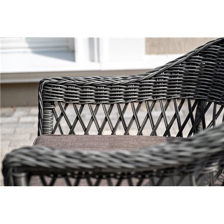 "Сицилия" обеденная группа плетеная, цвет графит