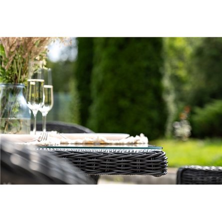 "Сицилия" обеденная группа плетеная, цвет графит