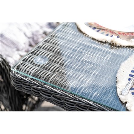 "Сицилия" обеденная группа плетеная, цвет графит