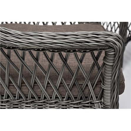 "Сицилия" обеденная группа плетеная, цвет графит