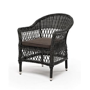 "Сицилия" плетеный стул из искусственного ротанга, цвет графит