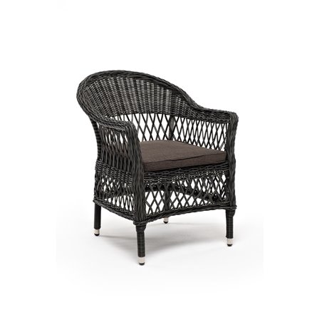 "Сицилия" плетеный стул из искусственного ротанга, цвет графит