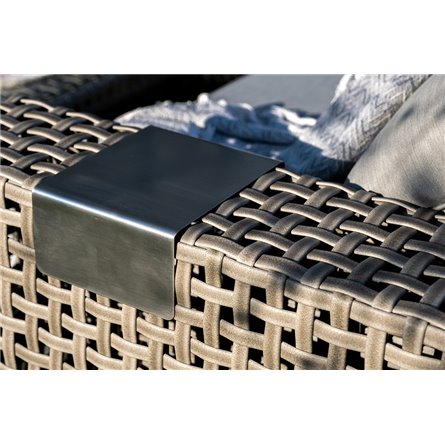 "Тито" лаунж-зона из искусственного ротанга, цвет серый