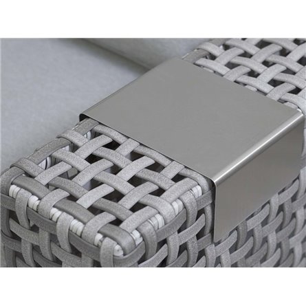 "Тито" лаунж-зона из искусственного ротанга, цвет серый