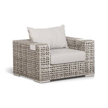 "Тито" лаунж-зона из искусственного ротанга, цвет серый