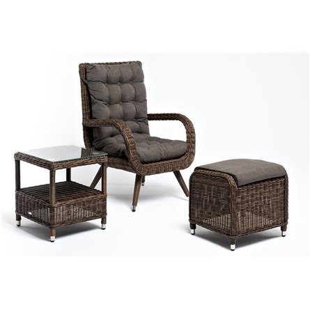 "Толедо" лаунж-зона из искусственного ротанга, цвет коричневый