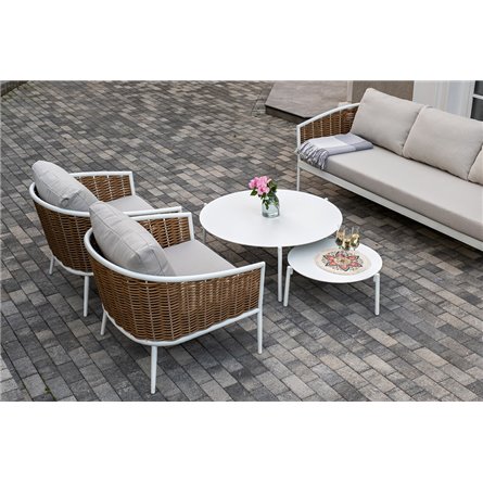 "Тоскана" лаунж-зона из искусственного ротанга, цвет соломенный