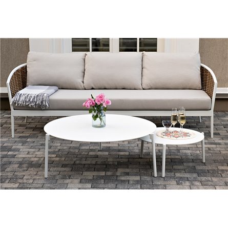 "Тоскана" лаунж-зона из искусственного ротанга, цвет соломенный