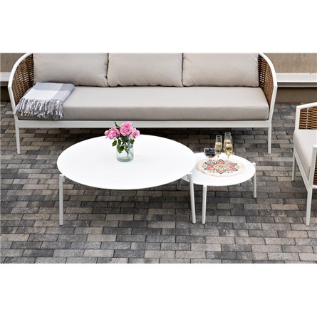 "Тоскана" лаунж-зона из искусственного ротанга, цвет соломенный