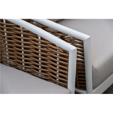 "Тоскана" лаунж-зона из искусственного ротанга, цвет соломенный