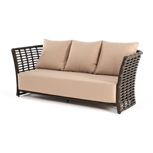 "Валенсия" диван из искусственного ротанга трехместный, цвет бронзовый