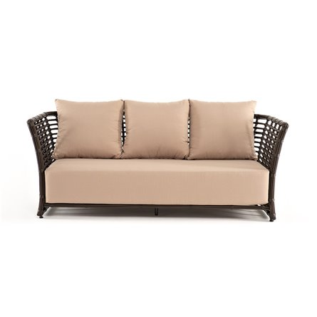 "Валенсия" диван из искусственного ротанга трехместный, цвет бронзовый