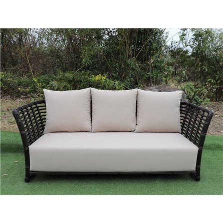 "Валенсия" диван из искусственного ротанга трехместный, цвет бронзовый