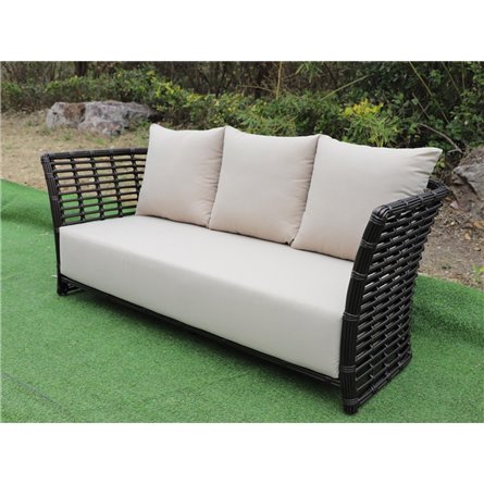 "Валенсия" диван из искусственного ротанга трехместный, цвет бронзовый