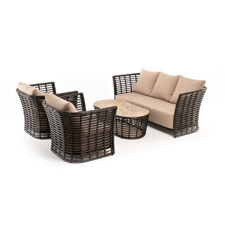 "Валенсия" лаунж-зона из искусственного ротанга, цвет бронзовый