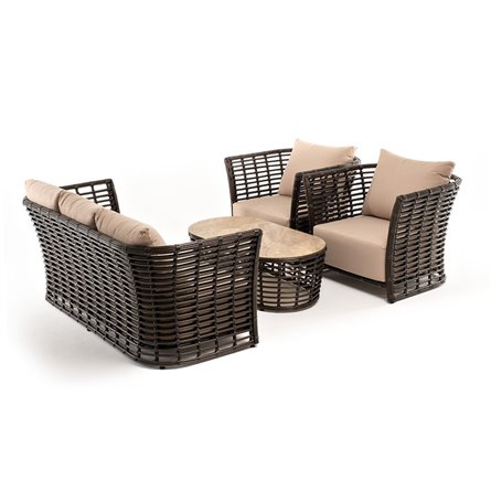 "Валенсия" лаунж-зона из искусственного ротанга, цвет бронзовый