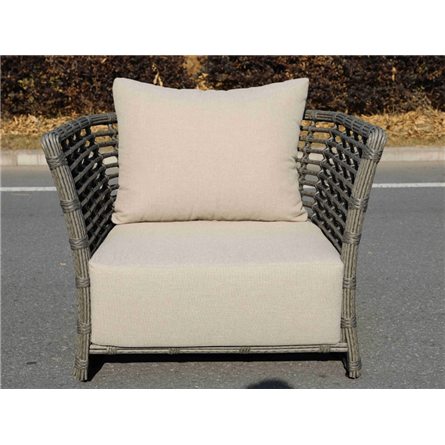 "Валенсия" лаунж-зона из искусственного ротанга, цвет серый