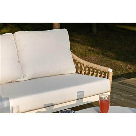 "Венеция" лаунж-зона из искусственного ротанга, цвет соломенный