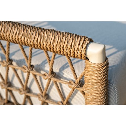 "Венеция" лаунж-зона из искусственного ротанга, цвет соломенный